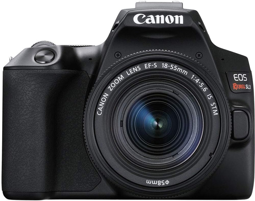 Canon EOS Rebel SL3 Digital SLR Camera with EF-S 18-55Mm Lens Kit, Built-In Wi-Fi, Dual Pixel CMOS AF and 3.0 Inch Vari-Angle Touch Screen, Black | 24.1MP Aps-C, Digic 8, Dual Pixel CMOS Af with Eye Detection, 3.0 Vari-Angle Touchscreen, WI-FI and Bluetooth