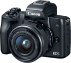 Canon EOS M50 Mirrorless Vlogging Camera Kit with EF-M 15-45Mm Lens, Black