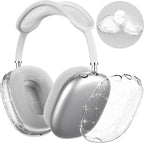 Clear Case for Airpods Max Case Cover Soft TPU Protective Ear Cups Covers Accessories【Anti-Fingerprint, Anti-Scratch & Anti-Dust】 (Glitter)