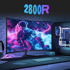 24 Inch Gaming Monitor 200Hz Curved Computer Monitor FHD 1080P, Curved 2800R VA Panel with 1Ms MPRT, Freesync, HDMI DP, VESA Mount for Gaming and Home Office