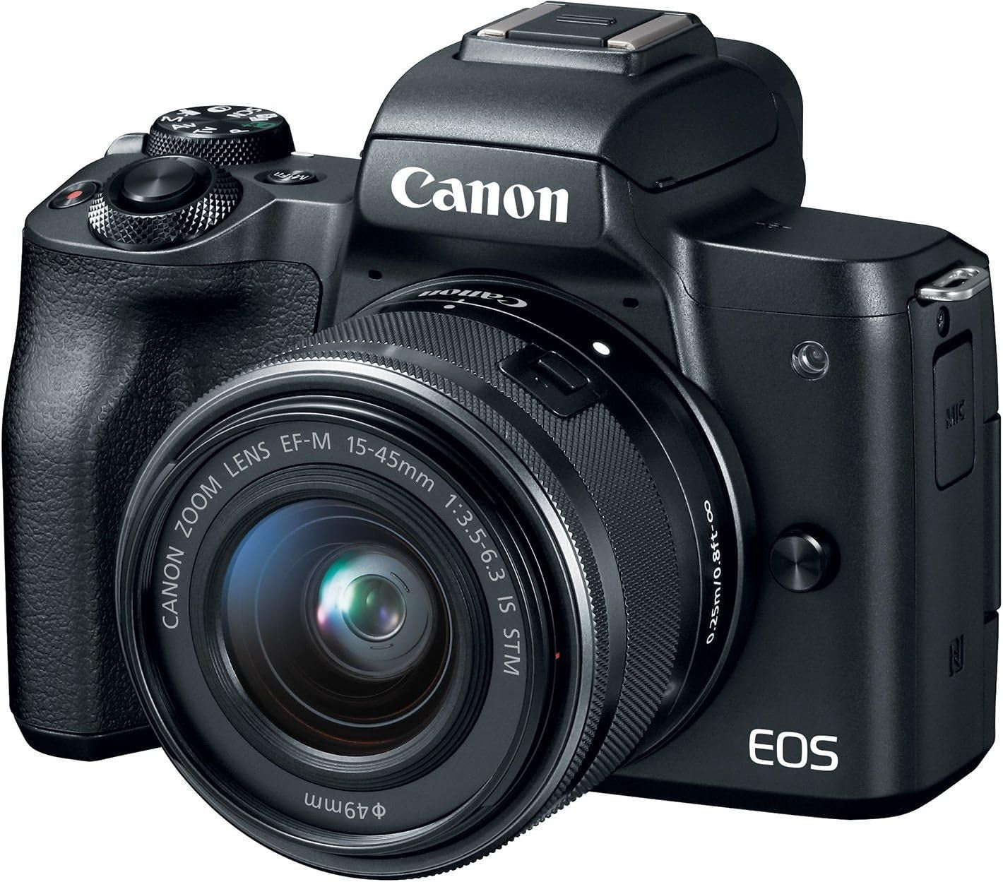 Canon EOS M50 Mirrorless Vlogging Camera Kit with EF-M 15-45Mm Lens, Black