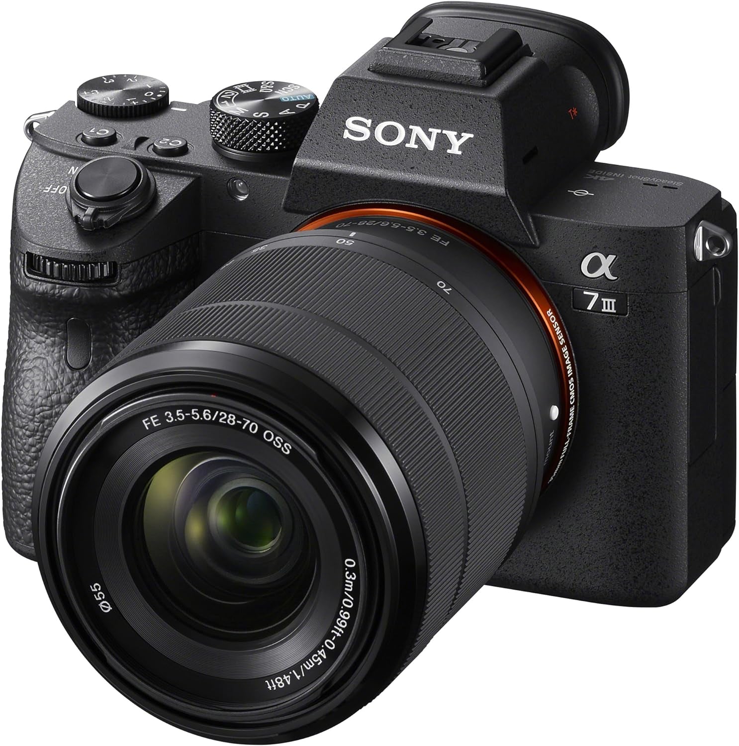Sony A7Iii Full Frame Mirrorless Camera with FE 28-70Mm F3.5-5.6 OSS Lens Kit ILCE-7M3K/B | Official Sony USA Partner Model | Bundle with Telephoto & Wide-Angle Lens Set, 128GB Card, Deco Gear Bag