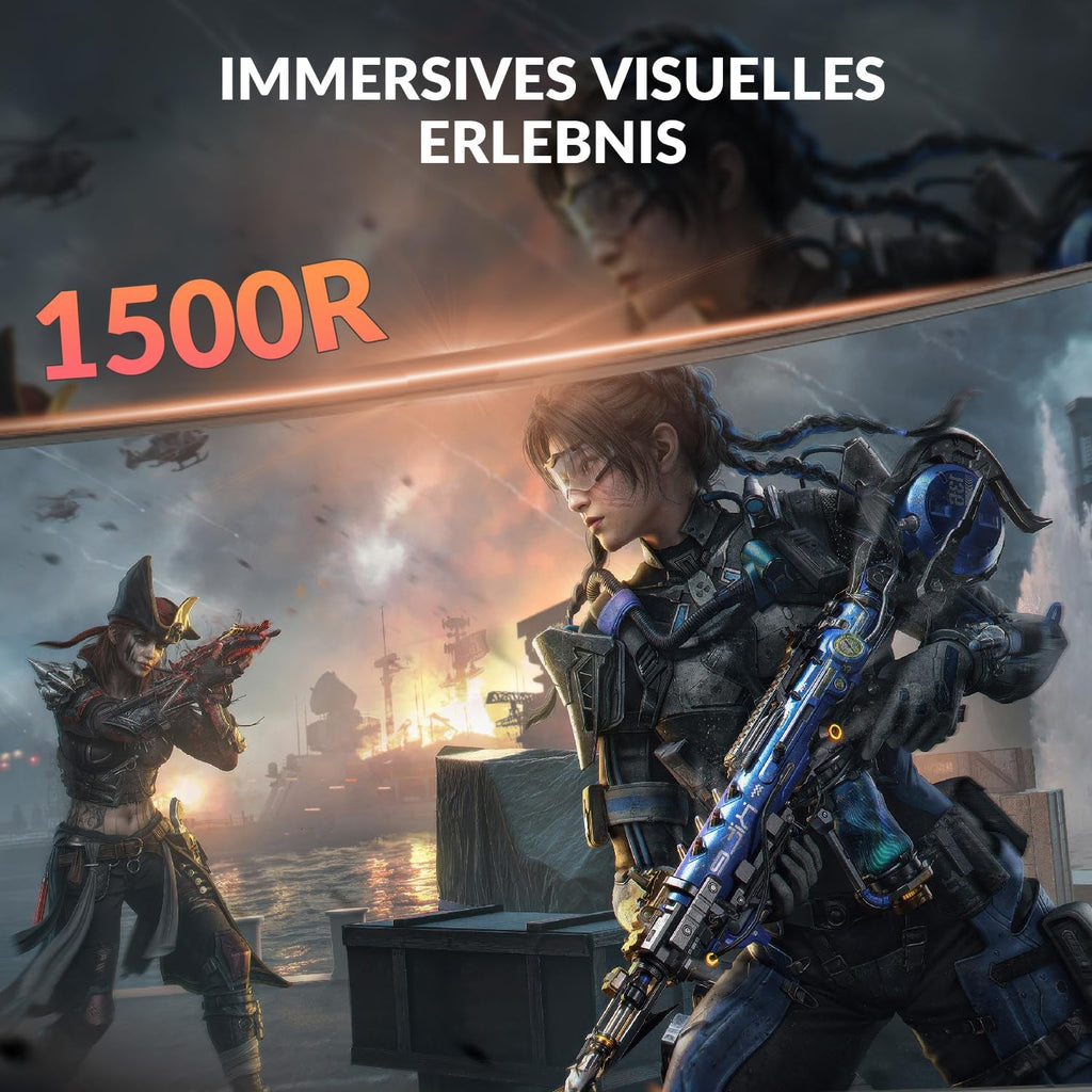 49 Curved Gaming Monitor | 5120X1440 Dual QHD, 165Hz/144Hz, 1500R, 32:9 Ultra-Wide, AMD Freesync, 120% Srgb, Height Adjustable, HDMI 2.1 & Displayport 1.4, VESA Mount, Black