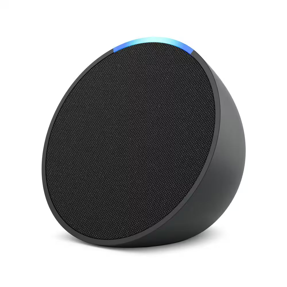 Echo Pop (1St Gen) Full Sound Compact Smart Speaker with Alexa, Charcoal