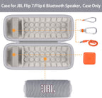 for JBL Flip 7/Flip 6 Waterproof Portable Bluetooth Speaker Protective Case,Case Only(Gray)