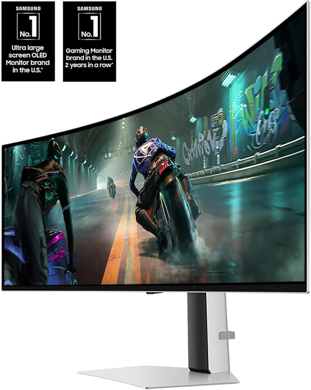 Samsung 49" Odyssey OLED G9 (G91SD) Dual QHD QD-OLED G-Sync Compatible Curved Gaming Monitor, 144Hz, 0.03Ms, AMD Freesync Premium Pro, Ergonomic Stand, 3 Year Warranty, LS49DG910SNXZA