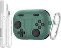 Silicone Case for Airpods Pro 3 (2025), Green | Classic Cool Game Console Design, Shock-Proof Soft Protective Cover for Airpod Pro 3Rd Generation with Cleaning Kit