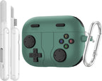 Silicone Case for Airpods Pro 3 (2025), Green | Classic Cool Game Console Design, Shock-Proof Soft Protective Cover for Airpod Pro 3Rd Generation with Cleaning Kit