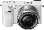 Sony Alpha A6000 Mirrorless Camera with 16-50Mm Lens (Silver) + Lens Cap Keeper + Cleaning Kit