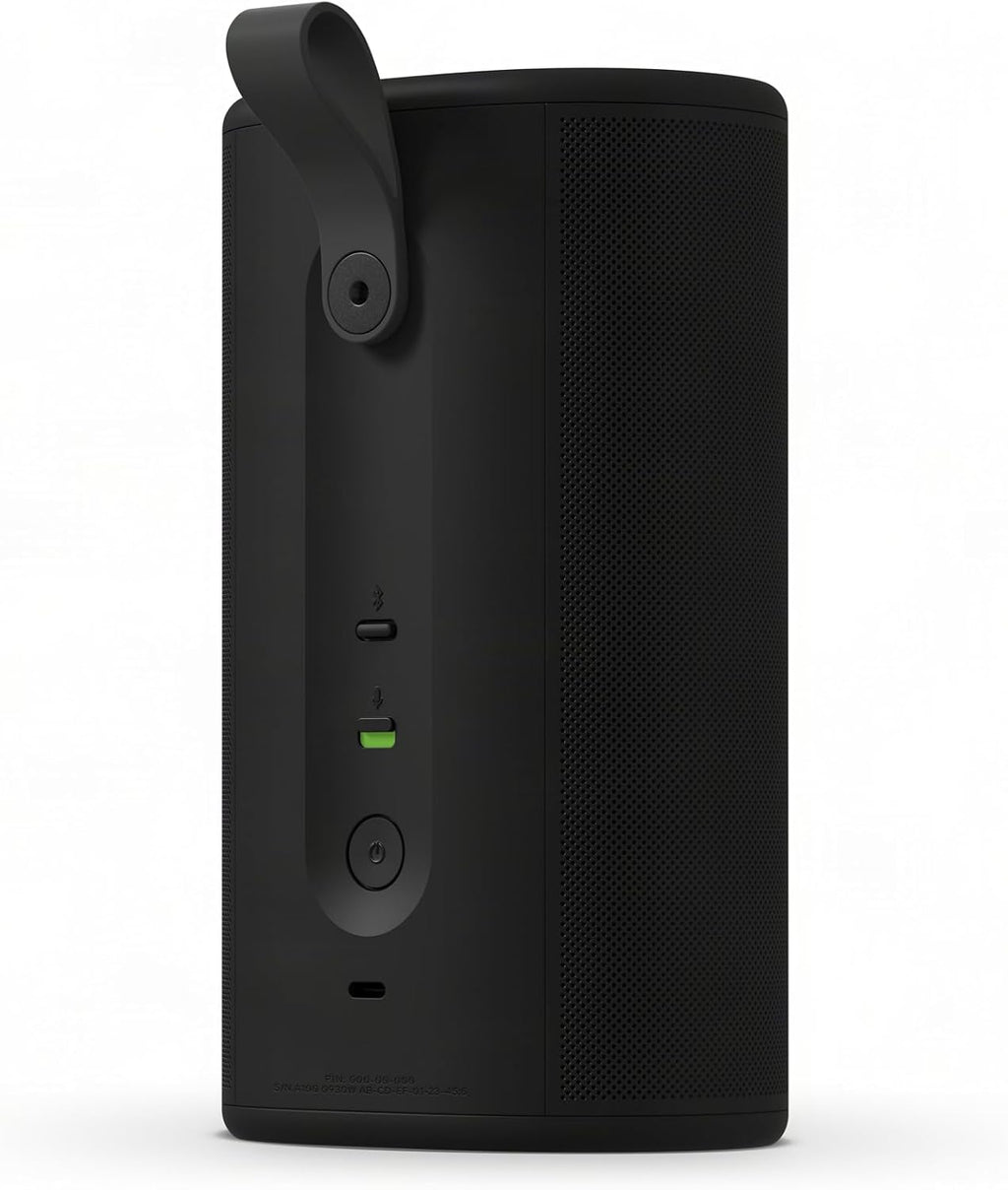 Sonos Play - Portable Bluetooth Speaker with Wifi, Alexa, 24-Hour Battery Life, Charging Base - Black