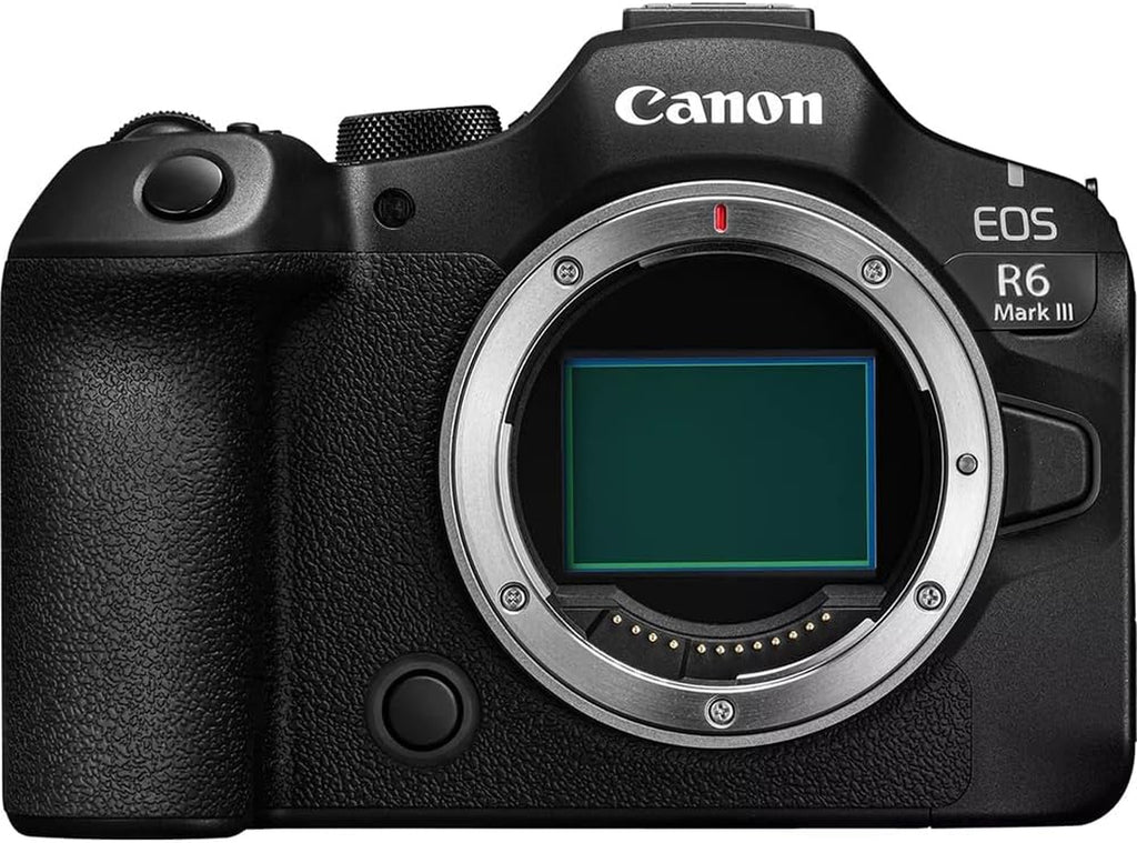 Canon EOS R6 Mark III Full Frame Mirrorless Interchangeable Lens Camera Body 7084C002 32.5MP | 40 FPS | 7K RAW Video | 8.5 Stop IBIS Bundle W/Deco Gear Bag +Microphone +Monopod +Photography Pro Kit