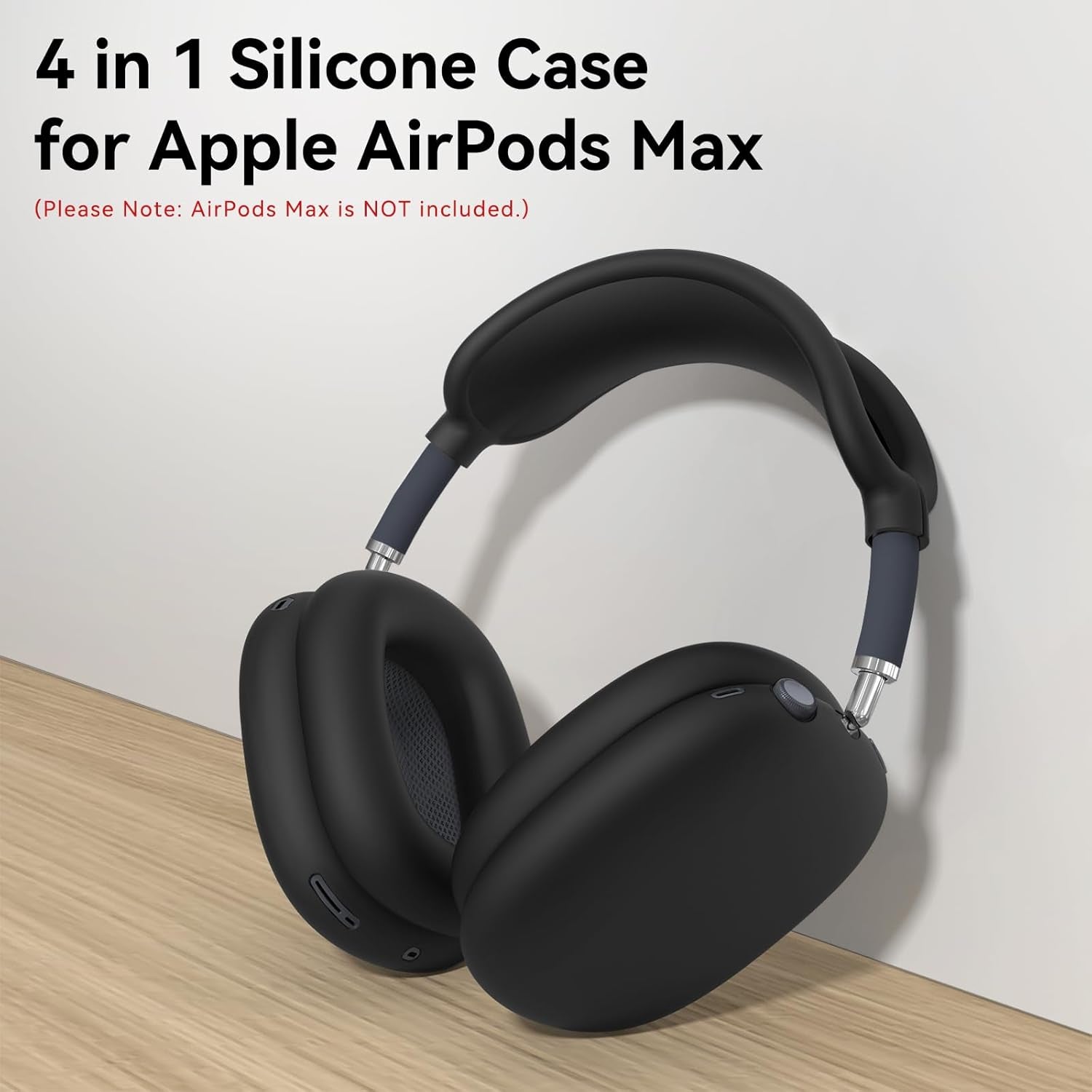 Silicone Case Cover for Airpods Max 2 / Airpods Max Headphones (Black) | Ear Pad Case Cover/Ear Cups Cover/Headband Cover for Airpods Max 2/1 (2026/2024/2020), Accessories for Apple Airpods Max