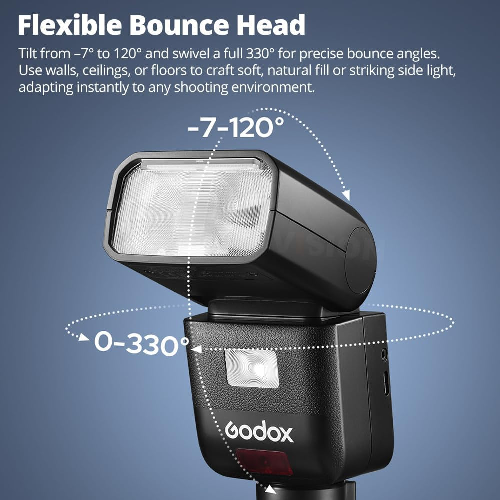 V480 Flash V480C Camera Flash for Canon, GN50 High Output, Built-In Lithium Battery, 1/8000 HSS, 2.4GX Wireless TTL, 1.7S Recycle Time, 650 Full Power Pops for Canon Camera (V480C)