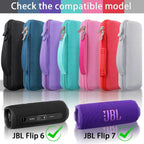 for JBL Flip 7/Flip 6 Waterproof Portable Bluetooth Speaker Protective Case,Case Only(Gray)