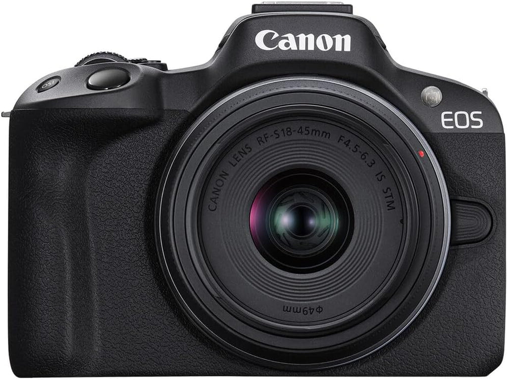Canon EOS R50 Mirrorless Camera Kit – APS-C RF Camera with 18-45Mm Lens, 4K Video, Dual Pixel AF II & Vari-Angle Touchscreen (5811C012) + Shoulder Bag + 64GB Memory Card