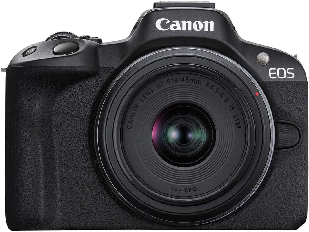 Canon EOS R50 Mirrorless Camera Kit – APS-C RF Camera with 18-45Mm Lens, 4K Video, Dual Pixel AF II & Vari-Angle Touchscreen (5811C012) + Shoulder Bag + 64GB Memory Card