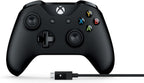 Microsoft 4N6-00001 Xbox Controller + Cable for Windows, Black