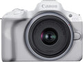 Canon EOS R50 Mirrorless Camera Rf-S18-45Mm F4.5-6.3 Is STM Lens Kit, 24.2 Megapixel CMOS (APS-C) Sensor, 4K Video, Hybrid Camera, Photo and Video, Vlogging, Content Creator, RF Mount, White | 24.2MP Aps-C Sensor • 4K UHD Video • Rf-S 18-45Mm F/4.5-6.3 Is Stm Lens • Compact Vlogging and Photo Kit