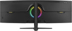 49" DQHD 165Hz Ultrawide Curved Gaming Monitor, 1500R, Freesync, Black | 5120X1440 32:9, 120%Srgb, Low Blue Light, Height-Adjustable Stand, HDMI 2.1/DP 1.4, Wall Mount for Gaming, Editing and Work