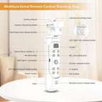 For Sony Tripod Wireless Shooting Grip with Shutter Release - Mini-Tripod with Rechargeable Remote Control for ZV-E10/ZV-E1/ZV-1/ZV-1F/RX100 VII/RX0 II/A6700/A6400/A6600/FX3/FX30, for Vlogging, White
