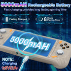 RG56PRO Retro Handheld Game Console - 5.5 Inch IPS Screen,31000+ Classic 3D Games,5000Mah Battery, Open Linux System,Portable Console with 128G TF Card - Birthday Gift for Boyfriend (Gray)