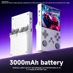 R40 Retro Handheld Game Console - Open Source System,3.5" IPS Screen, 18,000+ Classic Games, 128G TF Card, 3000Mah Battery, Portable Gaming Player for Travel, Retro Gaming Console, White
