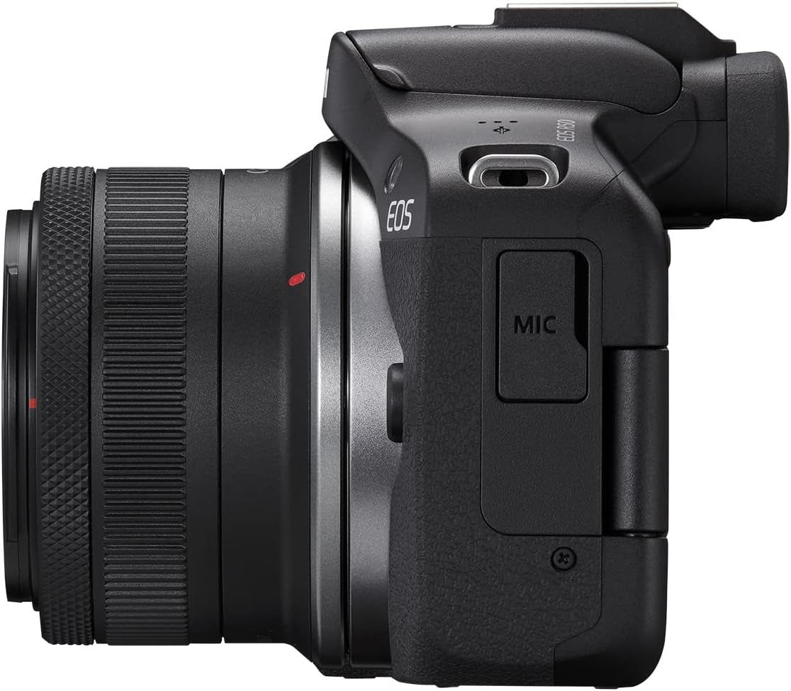 Canon EOS R50 Mirrorless Camera Rf-S18-45Mm F4.5-6.3 Is STM Lens Kit, 24.2 Megapixel CMOS (APS-C) Sensor, 4K Video, Vlogging, Content Creation, Photography, Digital Camera, Black | 24.2MP Aps-C CMOS, Digic X, Dual Pixel CMOS Af Ii, 6K-Oversampled 4K30P, Rf-S 18-45Mm Is Stm Lens Included
