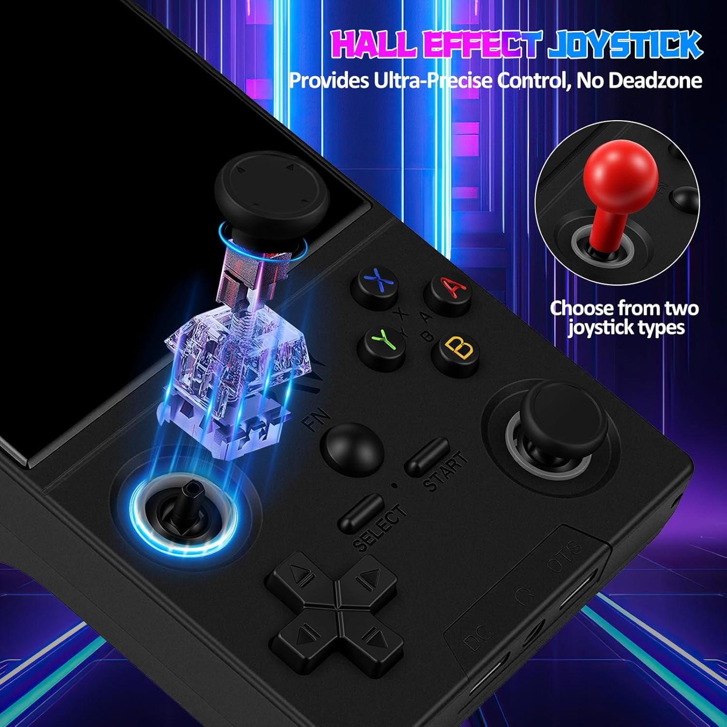 XF40V Retro Handheld Game Console with 2*Detachable Long Joysticks, 4.0-Inch HD IPS Screen Retro Gaming Console, Preloaded Classic Games with Multiple Emulator, Pocket Video Gaming