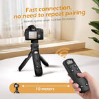 For Canon Tripod Wireless Shooting Grip with Shutter Release - Mini-Tripod with Rechargeable Remote Control for G7 X III/R50/R8/R5/R10/G5 X II/R100/M6 II/M200/M50/R50 V/6D II/V10/V1/SL2, for Vlogging