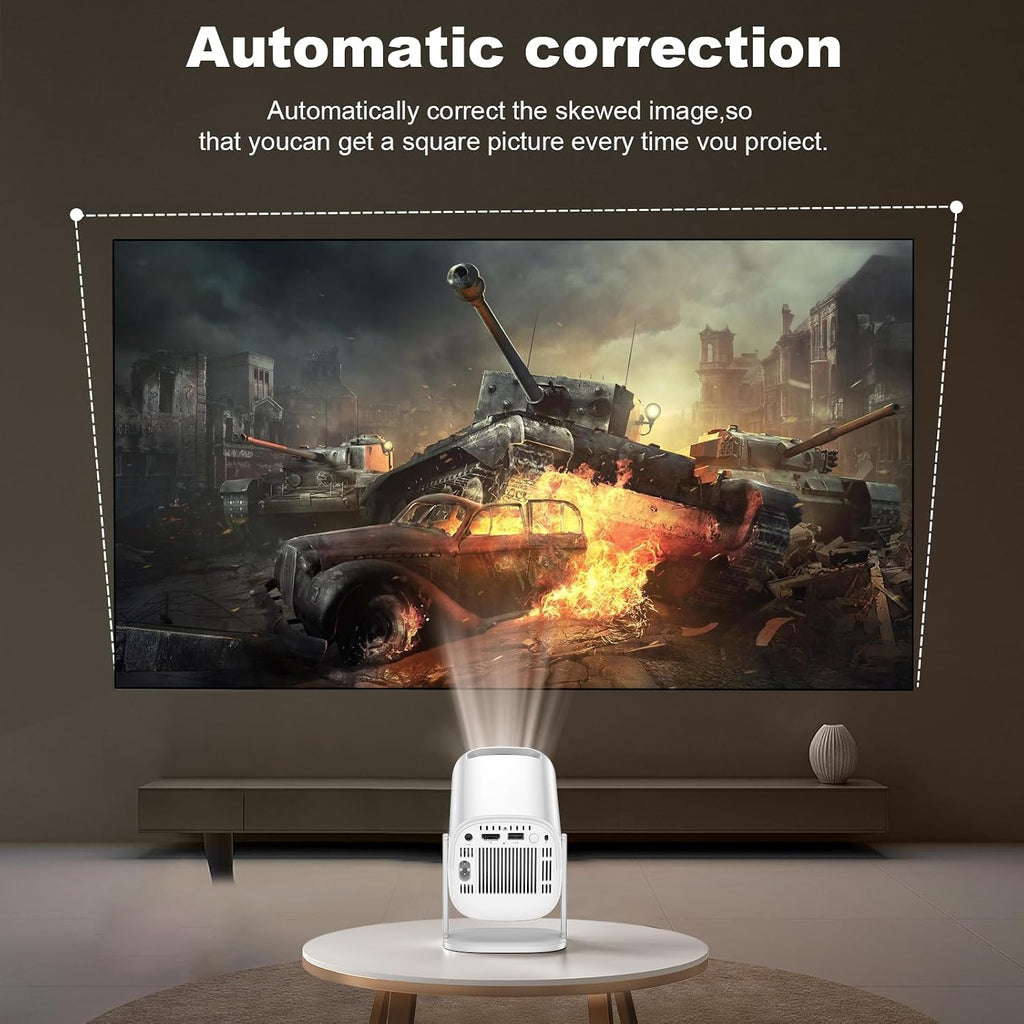 New P30 Retro Game Console with Projector，4K HD Portable Projector with 36000+ Games，Plug and Play TV Video Game Stick，Smart Projector with 2.4G Wireless Controllers，Android TV 11.0, Wifi