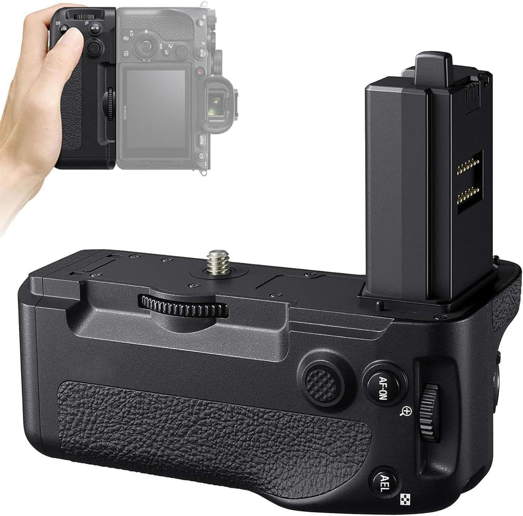 VG-C4EM Battery Grip for Sony A7IV A7R IV A7V A7M4 A9II, Vertical Hand Grip with Dual NP-FZ100 Slots, Ergonomic Non-Slip Design