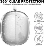 Clear Case for Airpods Max Case Cover Soft TPU Protective Ear Cups Covers Accessories【Anti-Fingerprint, Anti-Scratch & Anti-Dust】 (Glitter)