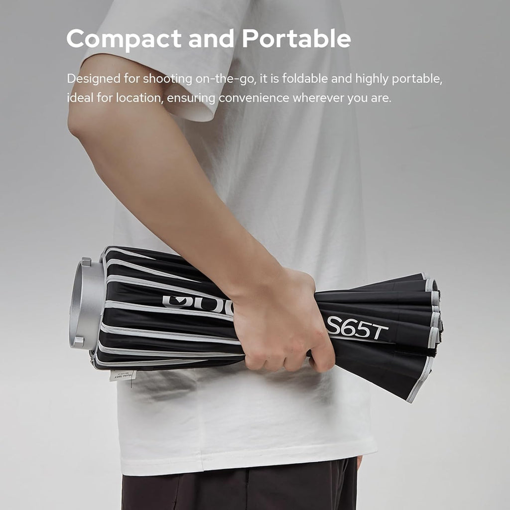S120T 120Cm/47.2In Quick Release Umbrella Softbox Professional Foldable Softbox with Standard Bowen Mount & Diffusers for Photography Studio Photography Portrait Live Stream