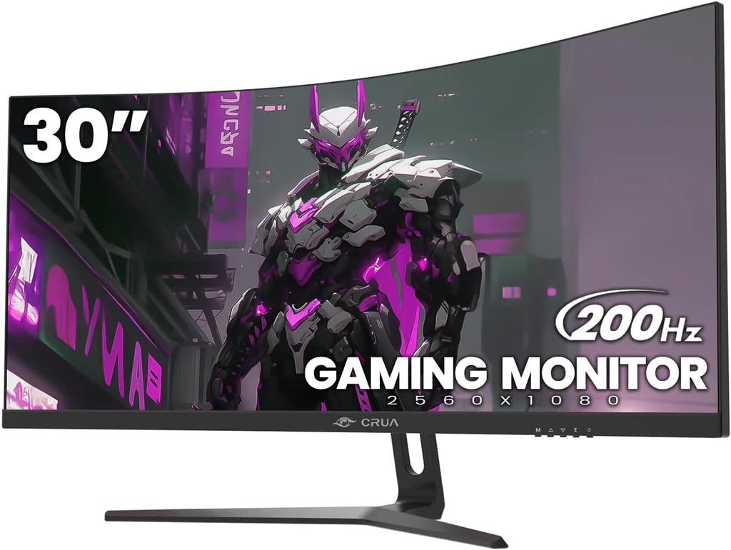 30" FHD 200Hz Ultrawide Curved Gaming Monitor, 1500R, Freesync, Black | 2560X1080 21:9 VA, 120%Srgb, HDMI 2.0/DP 1.4, 3.5Mm Audio and 100X100Mm Wall Mount for Gaming, Movies, Multitasking and Work