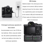 VG-C4EM Battery Grip for Sony A7IV A7R IV A7V A7M4 A9II, Vertical Hand Grip with Dual NP-FZ100 Slots, Ergonomic Non-Slip Design