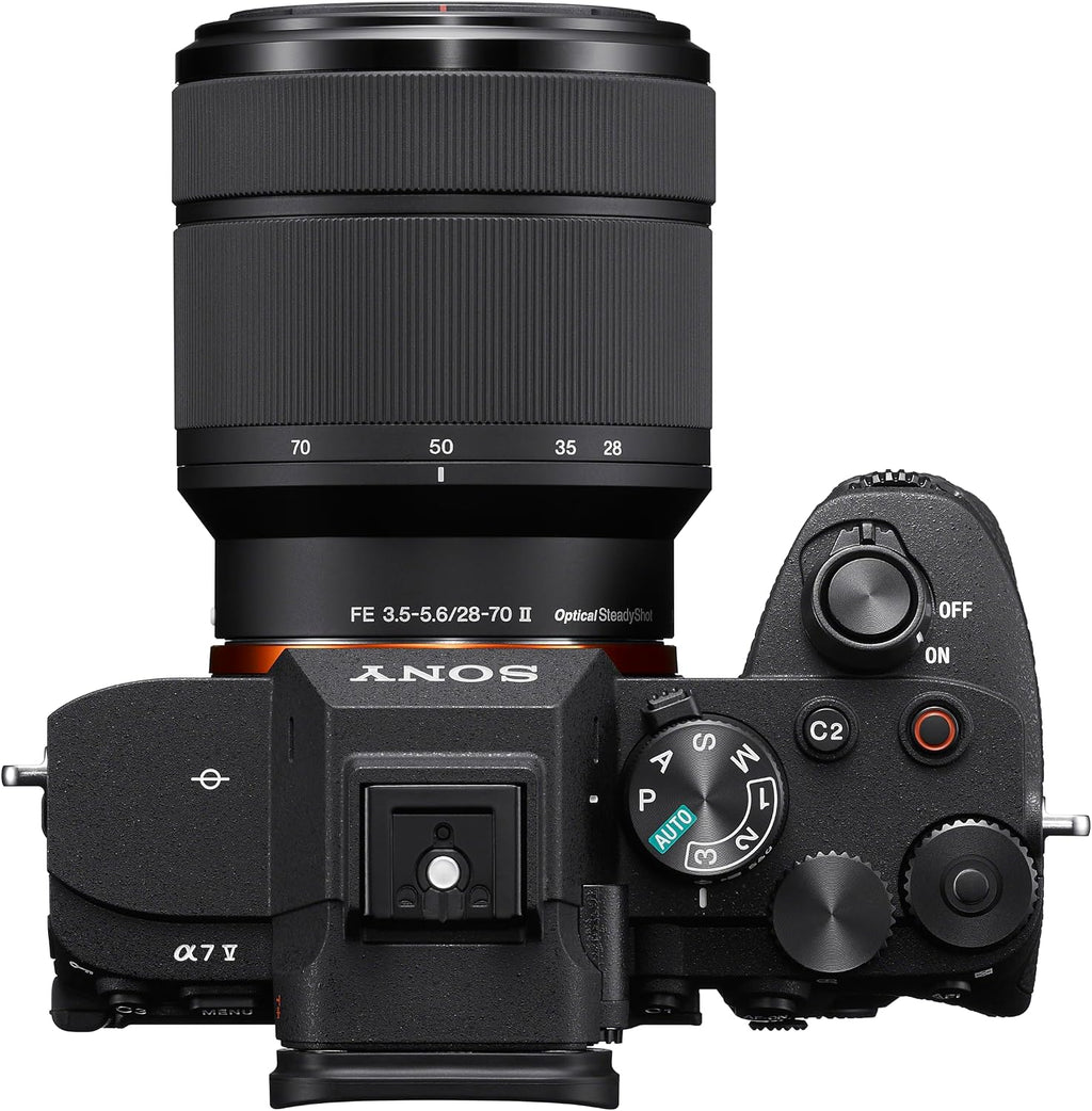 Sony Alpha 7 V Full-Frame Hybrid Mirrorless Camera: 30Fps Blackout-Free Shooting, AI Autofocus, 5-Axis In-Body Stabilization + Sony - FE 28-70Mm F/3.5-5.6 OSS Interchangable Standard Zoom Lens | 33MP Full-Frame, 30Fps Blackout-Free Af and Ae, Bionz XR2 AI, 5-Axis Ibis up to 7.5 Stops, Fe 28-70Mm Oss Ii Kit